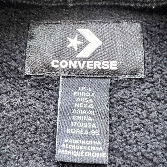Converse Womens Black Crew Neck Raglan Short Sleeve sweater dress Large - Picture 3 of 8